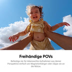 Insta360 GO Ultra Night Black - Mini caméra 4K mains libres, légère et mobile, idéale en basse lumière, partout, stabilisation FlowState, autonomie de 200 min, étanche à 10 m, idéale pour le vélo et la course à pied 