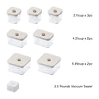 VAKUEN Premium Airtight Food Storage Containers, 4 Piece Set, Intelligent One Click Seal Lid, No Hinges, Patented Double Silicone Lining, 100% Leak-Proof, BPA-Free 