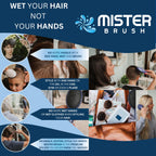 2-in-1-Haarbürsten-Zerstäuber – Innovatives Haarspray- und Bürstenwerkzeug für das Styling von nassem und trockenem Haar – Verwicklungsfreie Borsten, praktischer Wasserbehälter, einfach zu verwenden (Weiß)
