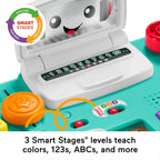 FISHER-PRICE HXG09 Lernspaß DJ-Spieltisch – Musikalisches Lernspielzeug mit 3 Klavierspielmodi, Lichtern, 12 Motorikaktivitäten und über 100 Liedern und Tönen, spricht Deutsch, ab 6 Monaten / 1 Jahr
