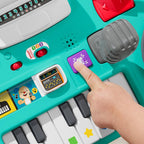 FISHER-PRICE HXG09 Lernspaß DJ-Spieltisch – Musikalisches Lernspielzeug mit 3 Klavierspielmodi, Lichtern, 12 Motorikaktivitäten und über 100 Liedern und Tönen, spricht Deutsch, ab 6 Monaten / 1 Jahr