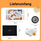 WELGEE 1000-teiliges drehbares Puzzlebrett mit 4 Schubladen & Abdeckung
