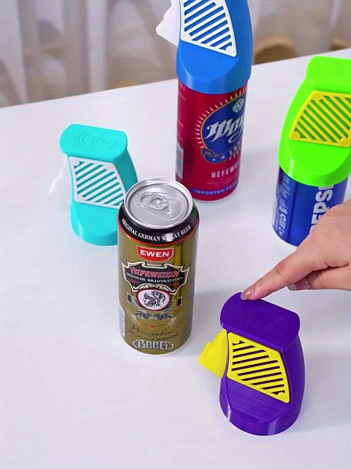 Tragbarer, manueller Dosenöffner mit ergonomischem Griff und Klingen – robuste ABS-Konstruktion, kompaktes und leichtes Design für Bier, Limonade, Erfrischungsgetränke, Camping und Reisen – griffiger Griff, stabile Konstruktion, ideal für Zuhausee