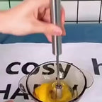 Edelstahl-Eierquirl & Milchaufschäumer – Manueller Handmixer mit verstellbarem Griff