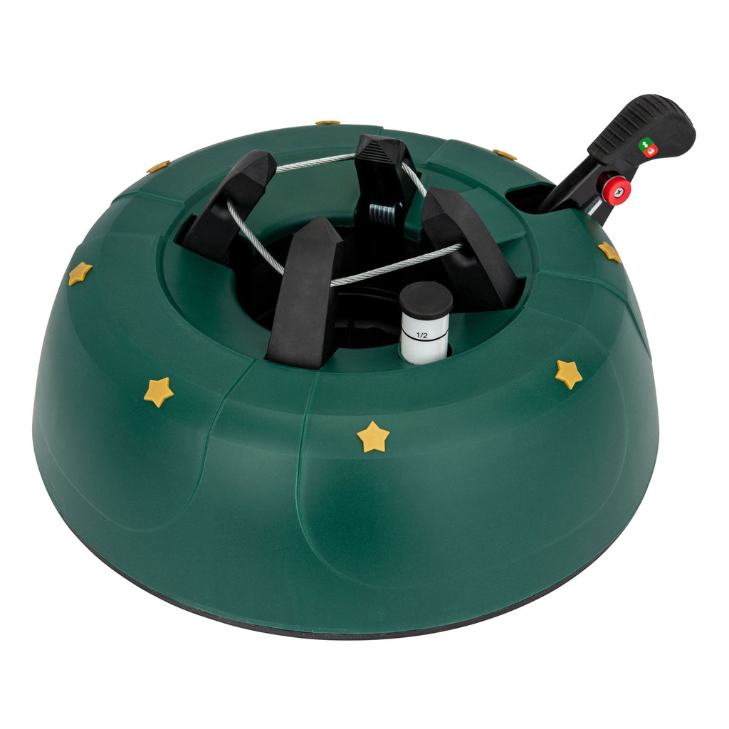 Christmas Tree Stands with Foot Pedal Function And Single-Cable Technology, Plastic/Metal Christmas Tree Stands in Various Sizes Green/Anthracite, Christmas Tree Stands with Child Safety And Large Water Tank with Water Level