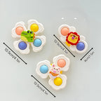 3er-Set Kreisel mit Saugnapf in Tierform für Kinder, fördert die Hand-Augen-Koordination, ideales Geschenk zum Geburtstag, zu Weihnachten oder Ostern