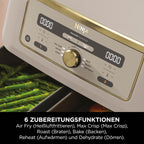 Ninja Dual Zone Digital Air Fryer, 2 Schubladen, 6-in-1, Heißluftfritteuse, 9,5 l, Heißluftfritteuse, Max Crisp, Braten, Backen, Aufwärmen, spülmaschinenfeste Körbe, Stein/Gold DZ400EUSTGD