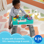 FISHER-PRICE HXG09 Lernspaß DJ-Spieltisch – Musikalisches Lernspielzeug mit 3 Klavierspielmodi, Lichtern, 12 Motorikaktivitäten und über 100 Liedern und Tönen, spricht Deutsch, ab 6 Monaten / 1 Jahr