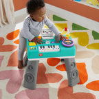 FISHER-PRICE HXG09 Lernspaß DJ-Spieltisch – Musikalisches Lernspielzeug mit 3 Klavierspielmodi, Lichtern, 12 Motorikaktivitäten und über 100 Liedern und Tönen, spricht Deutsch, ab 6 Monaten / 1 Jahr