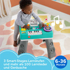 FISHER-PRICE HXG09 Lernspaß DJ-Spieltisch – Musikalisches Lernspielzeug mit 3 Klavierspielmodi, Lichtern, 12 Motorikaktivitäten und über 100 Liedern und Tönen, spricht Deutsch, ab 6 Monaten / 1 Jahr