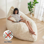 Großer grauer Sitzsack als Bett - Bodenbett ohne Füllung für Erwachsene, weicher Sitzsack mit strapazierfähigem Bezug, vielseitig verwendbare Schlafmatte zum Schlafen auf dem Boden, Gästebett, Zimmer, Studentenwohnheim - maschinenwaschbar