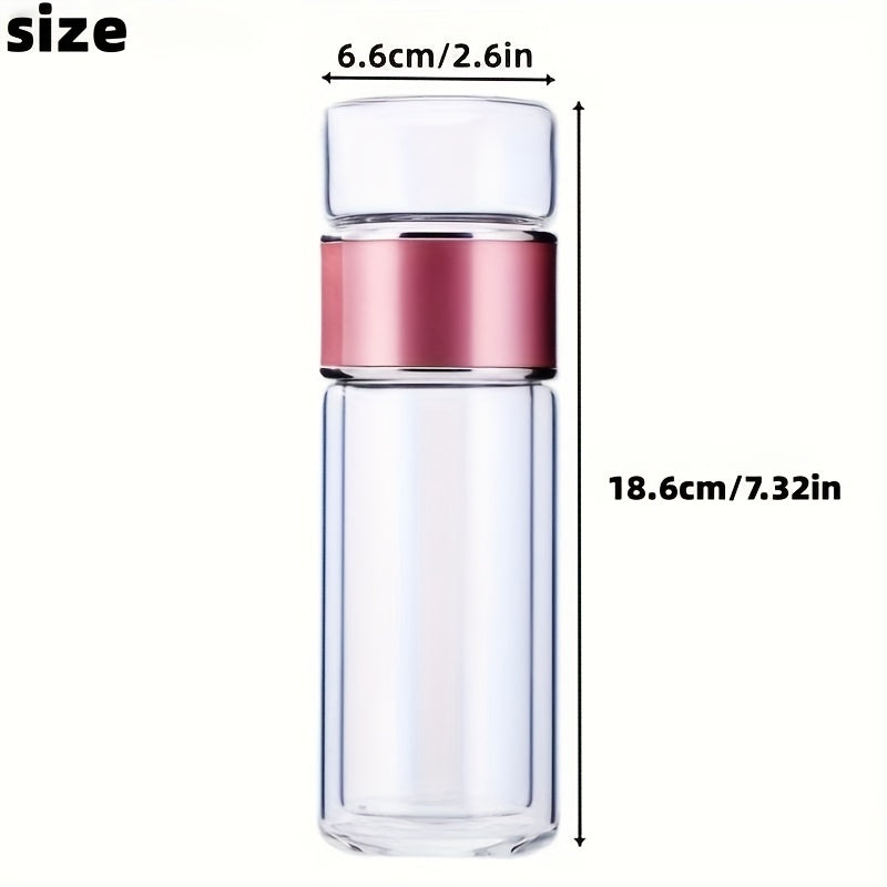 Doppelwandige, isolierte Thermoskanne aus Borosilikatglas