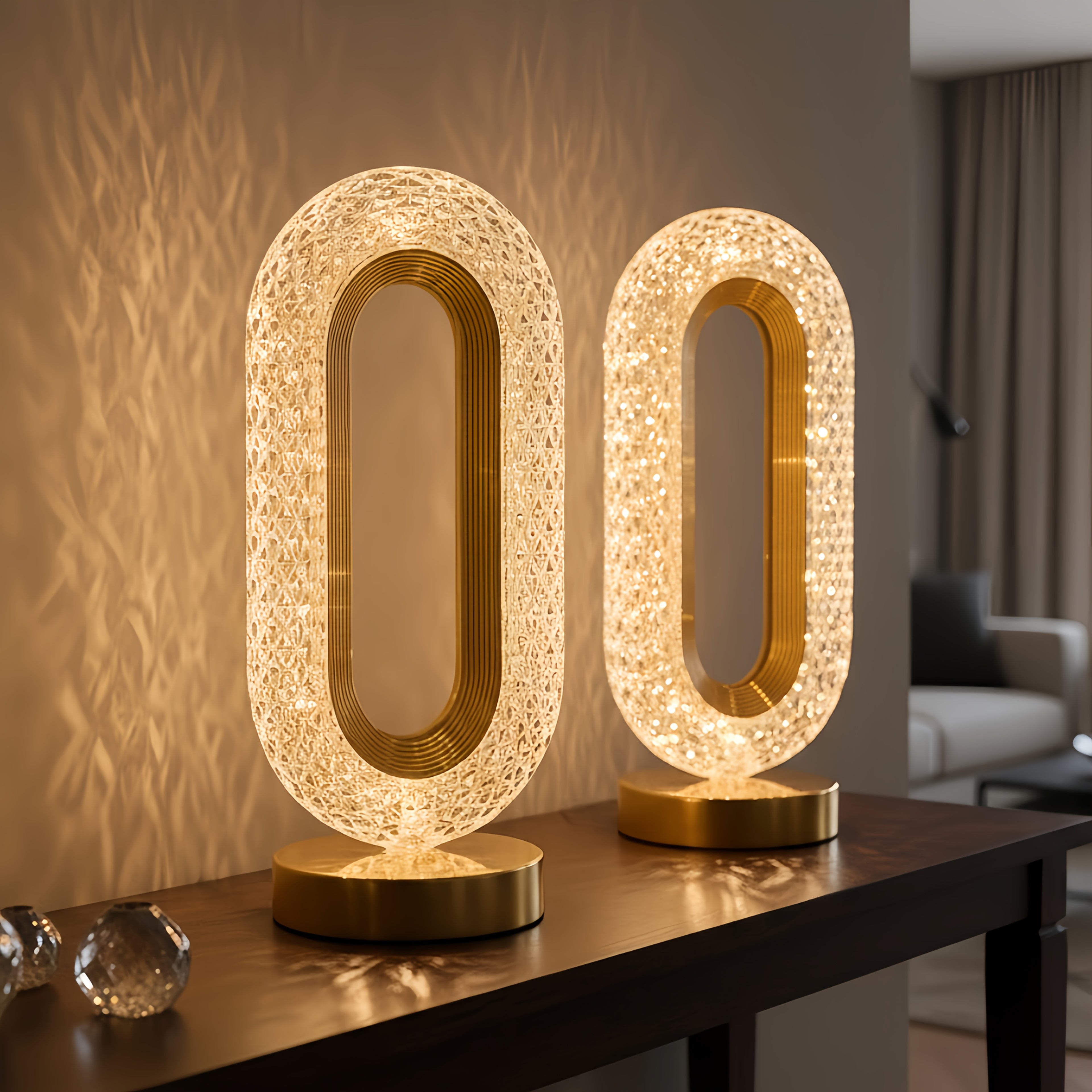 2er-Set moderne Acryl-Tischlampen | Verstellbare LED-Lampe mit 3 Farbmodi, Touch-Schalter, ideal für Zuhause, Büro, Arbeitszimmer, Lesen, perfektes Weihnachtsgeschenk