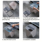 1 stapelbarer Mülleimer mit Deckel, einfacher Küchenabfalleimer, Toiletten- und Haushalts-Papierkorb aus Kunststoff für Wohnzimmer, Küche, Bad, Schlafzimmer und Büro