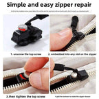 10 Stück universelles Werkzeug zum Austauschen von Schlossköpfen, schwarz, kostenloses Reparaturwerkzeug für Kleidung, Taschen, Schuhe und Stiefel sowie allgemeines Zubehör