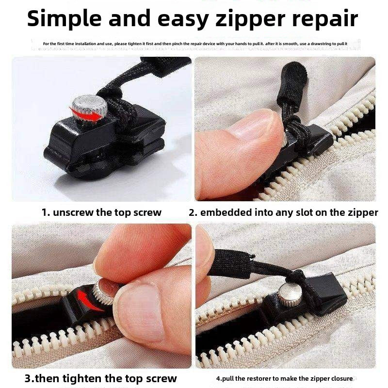 10 Stück universelles Werkzeug zum Austauschen von Schlossköpfen, schwarz, kostenloses Reparaturwerkzeug für Kleidung, Taschen, Schuhe und Stiefel sowie allgemeines Zubehör