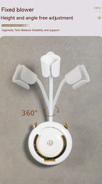 1 Stück universelle, spurlose Wandhalterung für Haartrockner, Haartrocknerhalterung für Badezimmer ohne Bohren, 360° verstellbarer, freihändiger Haartrocknerhalter aus Kunststoff, Badezimmerzubehör