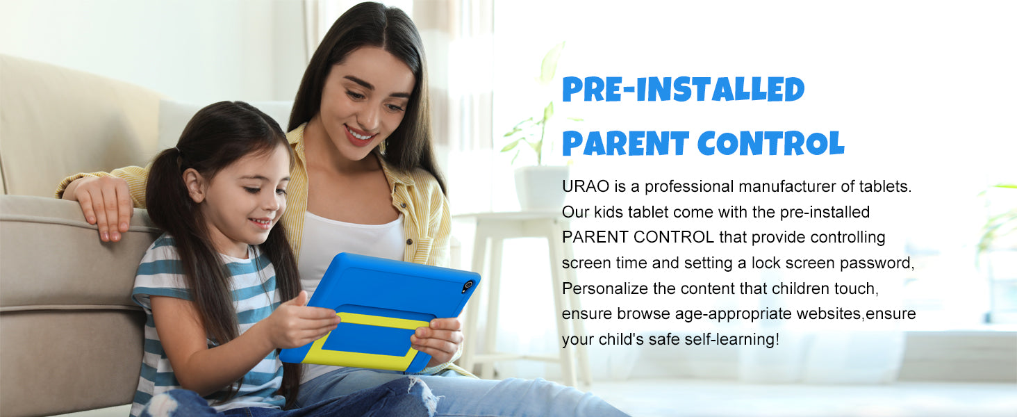 Kinder-Tablet, Android 15 Tablet für Kinder, 10 Zoll, 8 GB + 64 GB, 8-adrig, mit Hülle, 1 TB TF, erweiterbar, für Kleinkinder, Kinder, Elternkontrolle