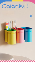 1 Stück Wandhängeleuchte in Macaron-Form mit Ablage für Zahnbürste, Zahnpasta, Schmuck, Rasierer und mehr – ideal für Paare.