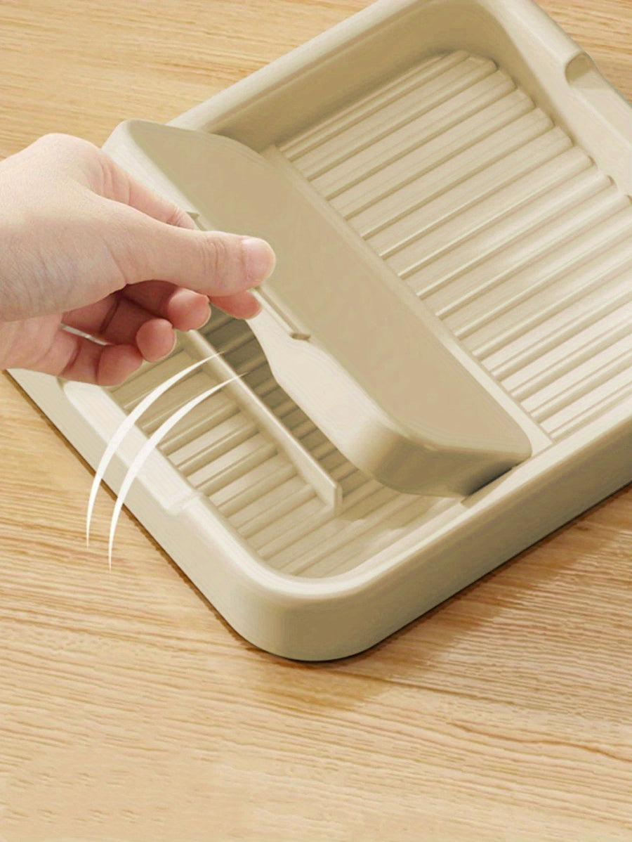 Faltbarer Deckelhalter – Praktische Deckelablage zum Kochen und Servieren – Hält Löffel und Küchenutensilien ordentlich – Geeignet für Küchenarbeitsplatte und Herd – Vielseitiges Kunststoffregal