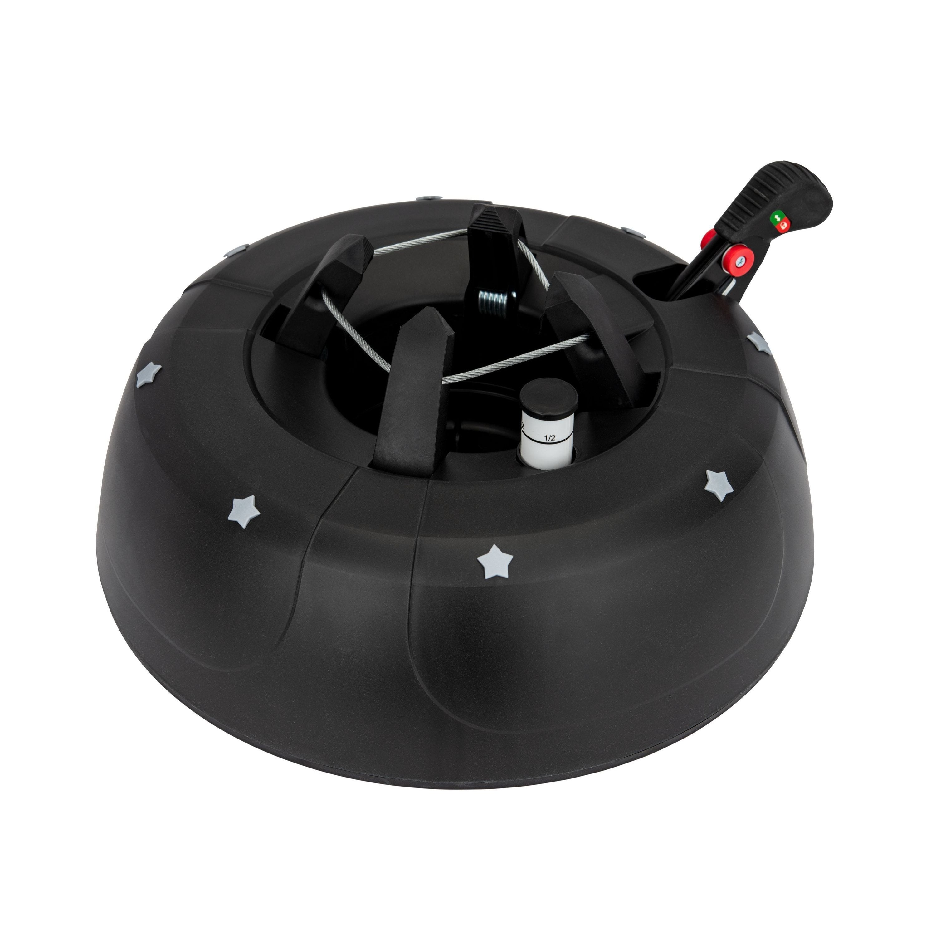 Christmas Tree Stands with Foot Pedal Function And Single-Cable Technology, Plastic/Metal Christmas Tree Stands in Various Sizes Green/Anthracite, Christmas Tree Stands with Child Safety And Large Water Tank with Water Level