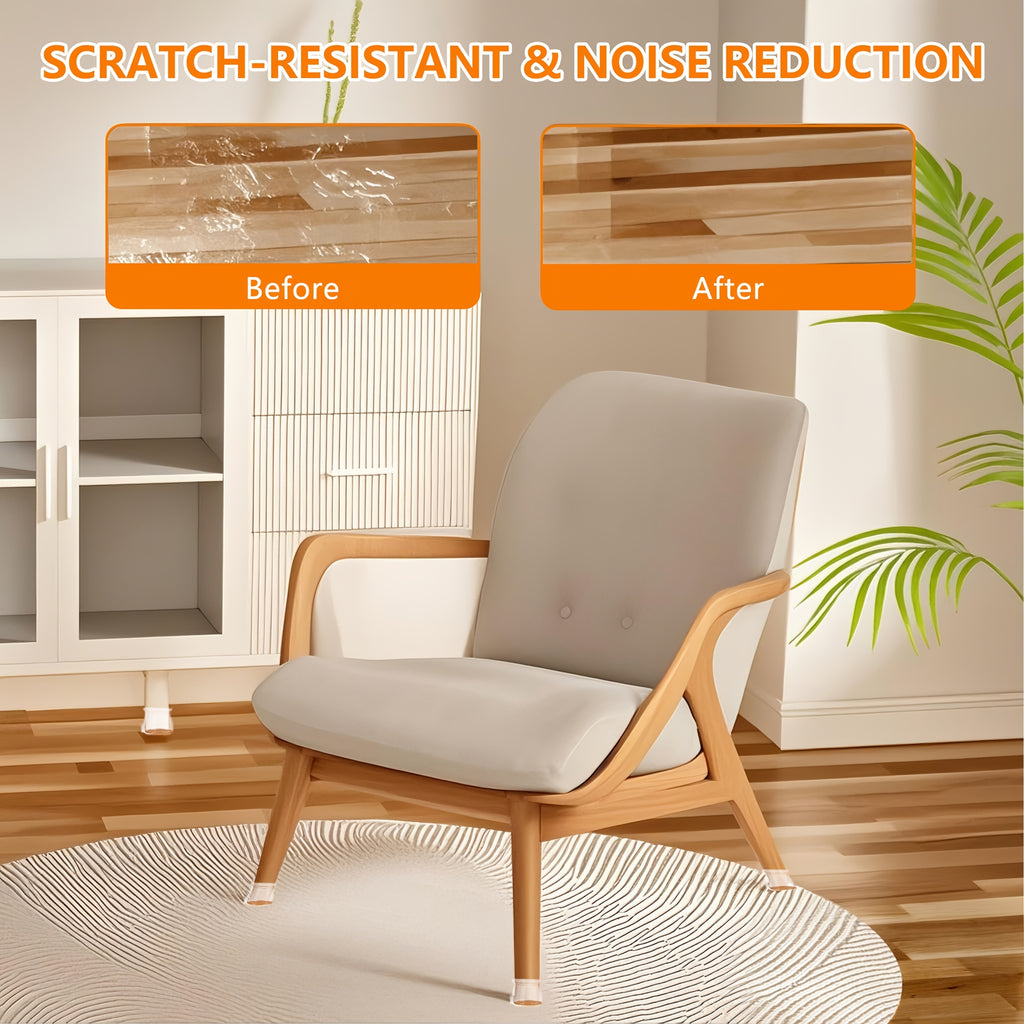 24 Stück Stuhlbeinschoner, Filzgleiter zur Geräuschreduzierung