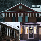 8-Pack Solar-Powered Icicle Lights - Outdoor Christmas Decoration with Solar Charging, Auto-Cycling On/Off, No Wiring Needed, for Garden, Roof, Tree, Party - Energy-Efficient Solar icicle lamps (192 SMD LEDs, 5.3m/17.5ft, Dur