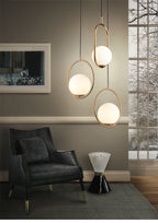 Moderne Led Hängen Lampe Minimalismus Metall Anhänger Lichter Glas Runde Glas Ball Nacht Beleuchtung Wohnzimmer Küche Nordic Deco