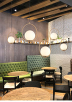 Moderne Led Hängen Lampe Minimalismus Metall Anhänger Lichter Glas Runde Glas Ball Nacht Beleuchtung Wohnzimmer Küche Nordic Deco