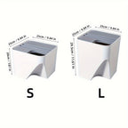 1 stapelbarer Mülleimer mit Deckel, einfacher Küchenabfalleimer, Toiletten- und Haushalts-Papierkorb aus Kunststoff für Wohnzimmer, Küche, Bad, Schlafzimmer und Büro