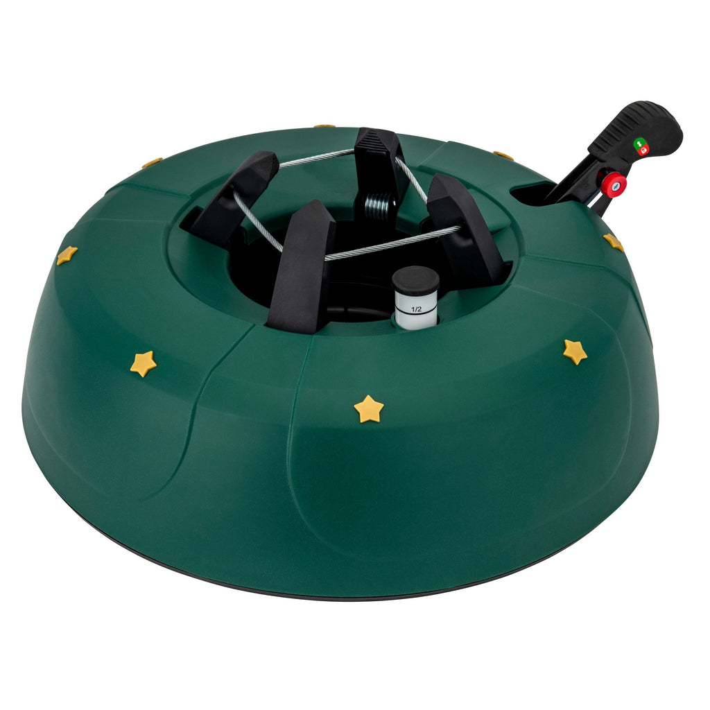 Christmas Tree Stands with Foot Pedal Function And Single-Cable Technology, Plastic/Metal Christmas Tree Stands in Various Sizes Green/Anthracite, Christmas Tree Stands with Child Safety And Large Water Tank with Water Level