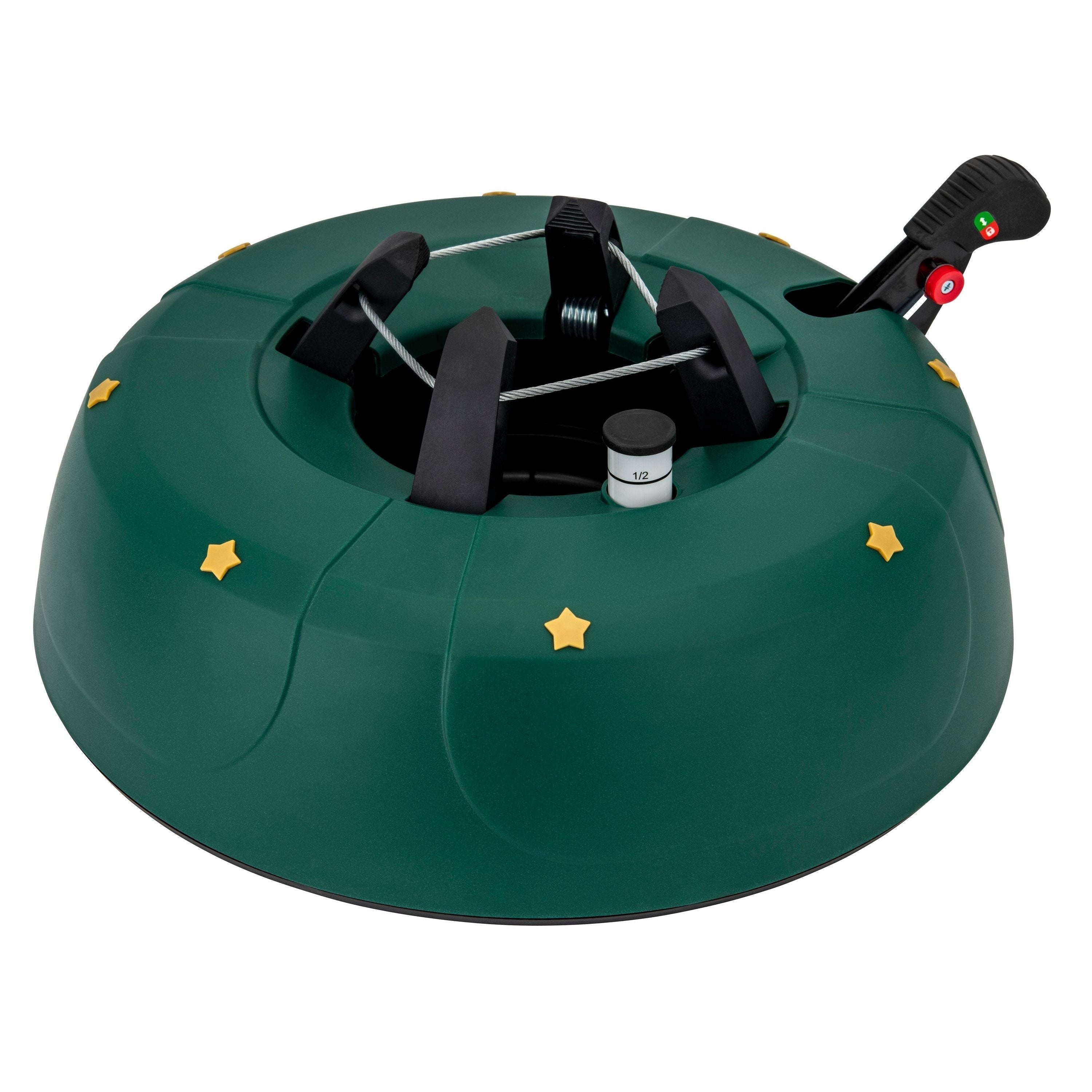 Christmas Tree Stands with Foot Pedal Function And Single-Cable Technology, Plastic/Metal Christmas Tree Stands in Various Sizes Green/Anthracite, Christmas Tree Stands with Child Safety And Large Water Tank with Water Level