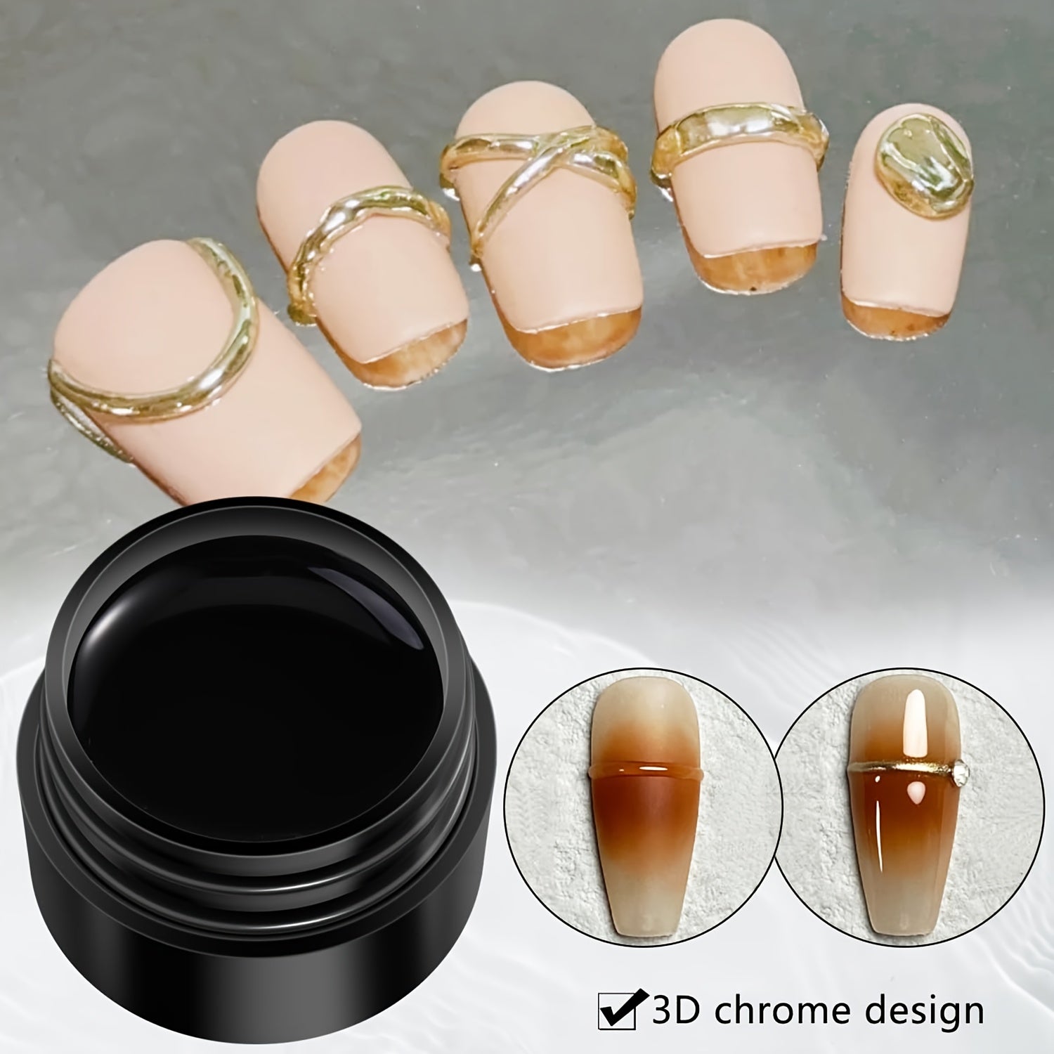 2pcs Transparent 3D Sculpting Gel Set - Non-Stick Hand Carving Gel, Suitable for Nail Art, 3D Flower Designs, and Salon Supplies, Nail Sculpting Gel, Gel Nail Kits, Nail Molding Gel, Beauty Professionals, DIY Manicure Lovers