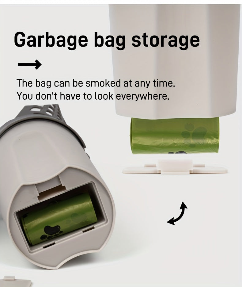 Großvolumige Katzenstreuschaufel mit integriertem Abfallbehälter – Tragbare, leicht zu reinigende Kunststoff-Katzenstreuschaufel