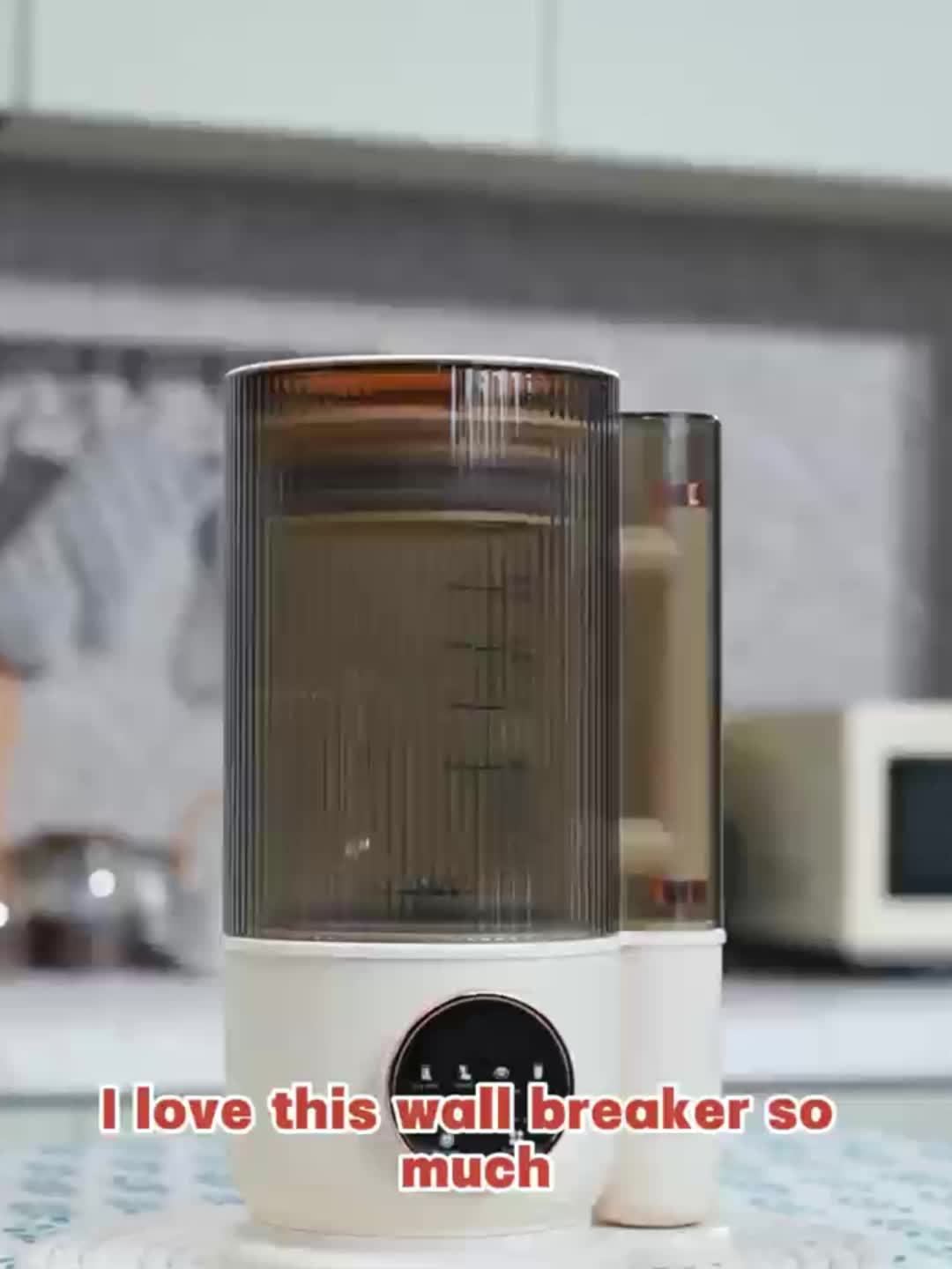 BALASHOV Multifunktions-Smoothie-Maker mit automatischer Sojamilcherhitzung, Eiswürfelrührfunktion und Saftzubereitung – Leiser Betrieb, Digitalanzeige, EU-Stecker, ideal für Shakes, Müsli, Slush-Eis und Speisen, Küchengerät