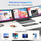 Blackview DCM6, Dreifach-Laptop-Bildschirmerweiterung, 14" 1080P FHD IPS-Display, tragbar, für 13-17"-Laptops