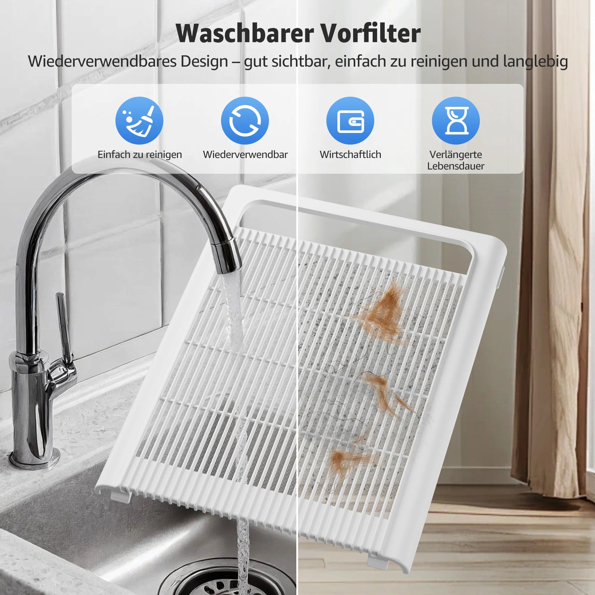 3-in-1 Pro HEPA H13 Luftreiniger – 100 m², 400 m³/h CADR, PM2.5-Sensor & leiser Schlafmodus