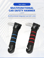 SEAMETAL Tragbarer Auto-Hilfsgriff für ältere Menschen, 180 kg belastbarer 3-in-1-Autogriff/Notfallhammer ‌   Rutschfest, kratzfrei