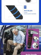 SEAMETAL Tragbarer Auto-Hilfsgriff für ältere Menschen, 180 kg belastbarer 3-in-1-Autogriff/Notfallhammer ‌   Rutschfest, kratzfrei