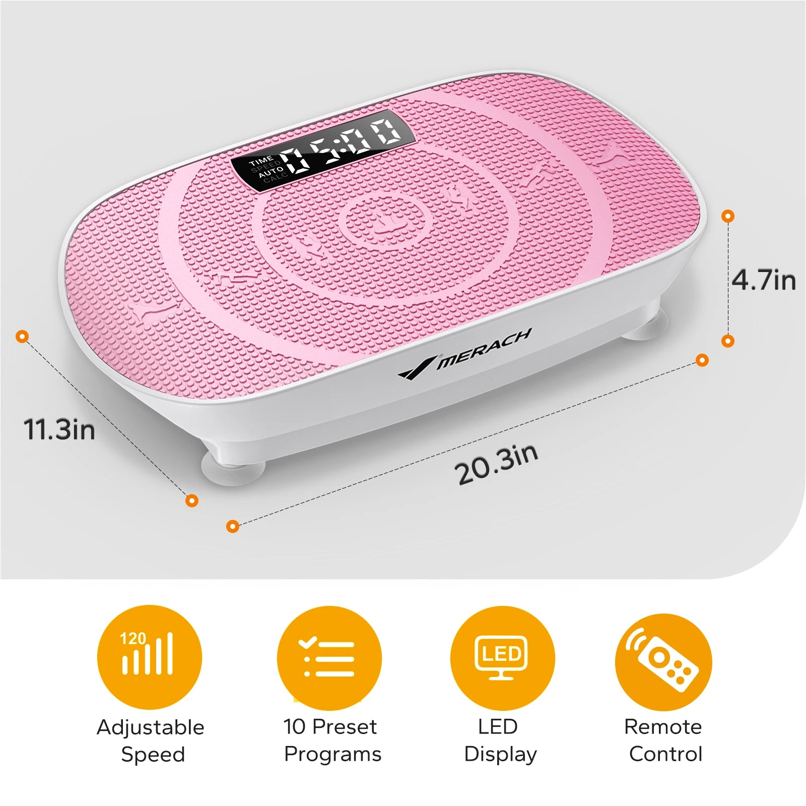 MERACH Vibrationsplatte CV30 / CV30PRO – Ganzkörpertraining, Fernbedienung, LED, bis 136kg, 4 Farben