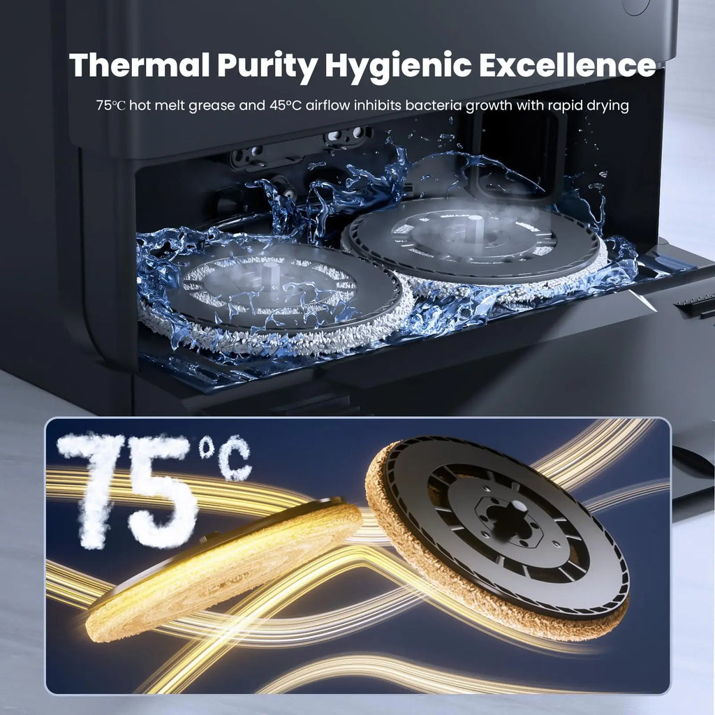 JONR X1 Roboterstaubsauger mit 20000Pa Ultra-Saugkraft, Wischfunktion, Automatischem Waschen und Trocknen, Staubsammlung: Steuerung über App und Stimme