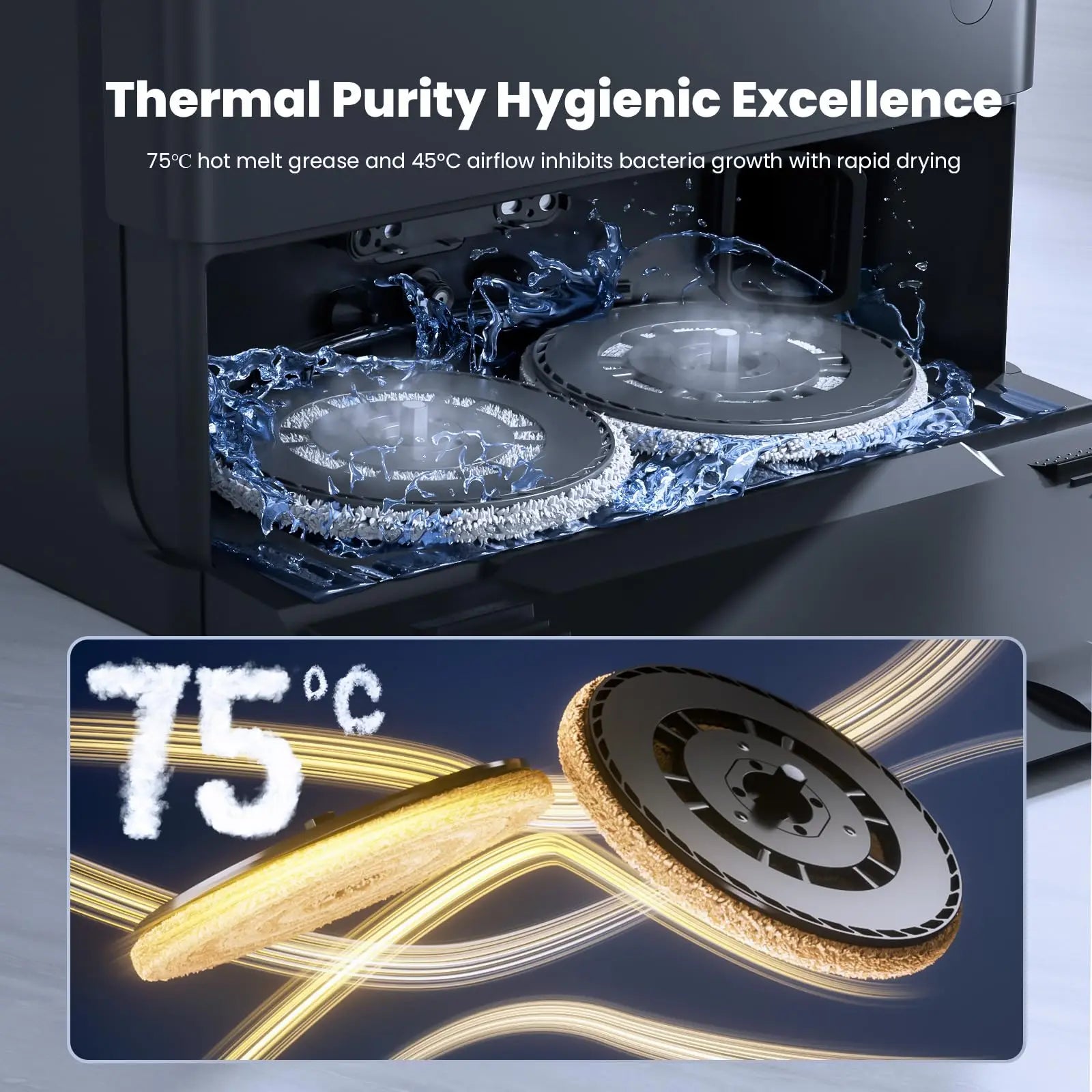 JONR X1 Roboterstaubsauger mit 20000Pa Ultra-Saugkraft, Wischfunktion, Automatischem Waschen und Trocknen, Staubsammlung: Steuerung über App und Stimme