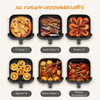 1400w 8l Luft fritteuse Edelstahl sichtbar große Kapazität Elektro ofen Touch Glas multifunktion ale elektrische Fritte use