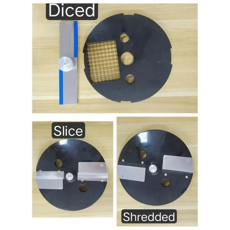 Kommerzielle Gemüseschneidemaschine, automatischer Gemüse-Karotten-Kartoffel-Zerkleinerer, Scheibenzerkleinerer und gewürfelter, schneid schnell Gemüse