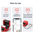 Niimbot B21- Kabelloser tintenloser Etikettendrucker, Barcode-Etikettendrucker, Druckpapier, Aufkleber Maschine 20 mm - 50 mm