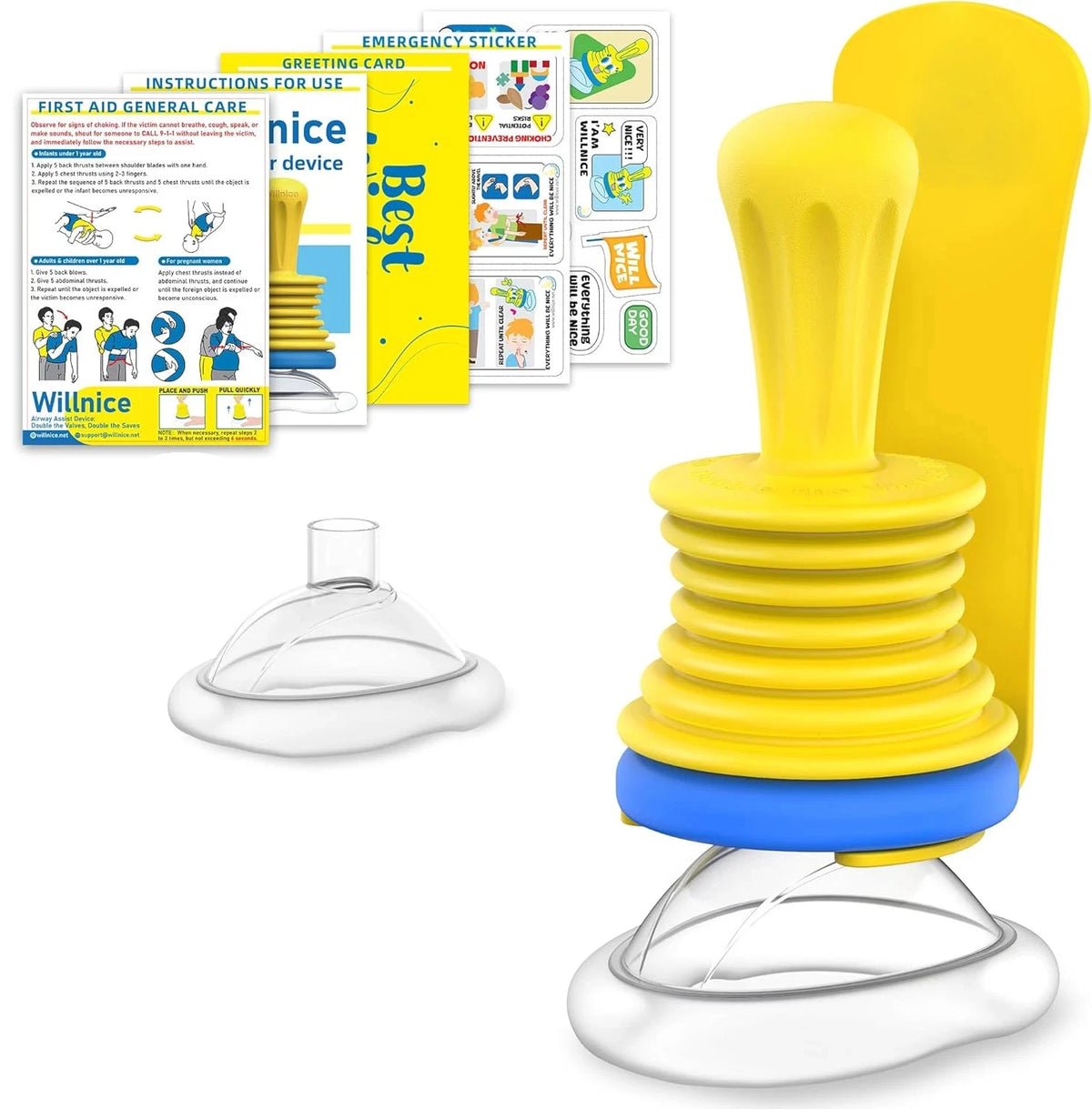 Anti-Erstickungshilfe Set – Erste-Hilfe-Atemwegshilfe für Erwachsene & Kinder | Tragbar