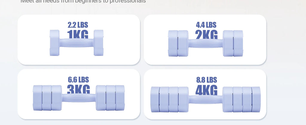 MERACH verstellbares Hantel-Set mit 2 Stück, 4-in-1-Handgewichte für Frauen zu Hause, freie Hanteln, jeweils 2,2 Pfund, 4,4 Pfund, 6,6 Pfund, 8,8 Pfund