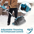 12 Zoll bürstenloser elektrischer Schneefräse, Schneekehrmaschine, LED-Anzeige, faltbar mit Rädern und 3-Richtungsrutsche für 18-V-Akku von Makita