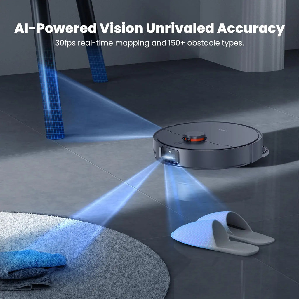 JONR X1 Roboterstaubsauger mit 20000Pa Ultra-Saugkraft, Wischfunktion, Automatischem Waschen und Trocknen, Staubsammlung: Steuerung über App und Stimme