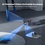 JONR X1 Roboterstaubsauger mit 20000Pa Ultra-Saugkraft, Wischfunktion, Automatischem Waschen und Trocknen, Staubsammlung: Steuerung über App und Stimme